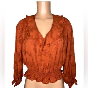 Anthropologie Ruffled Blouse